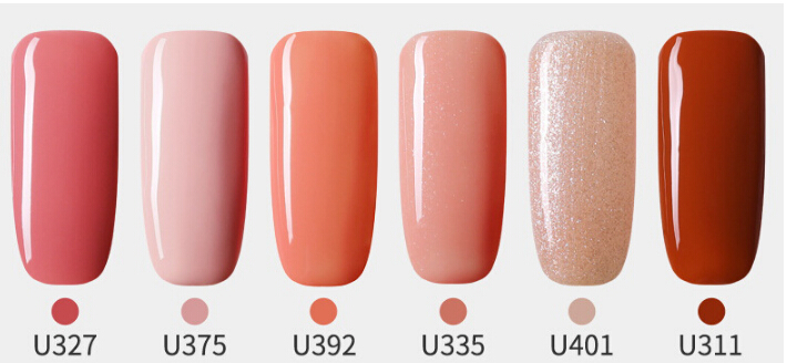 NEW Nail Gel Manicure UV Gel Color glue Sequins Nail Polish Flicker 6 pcs a set