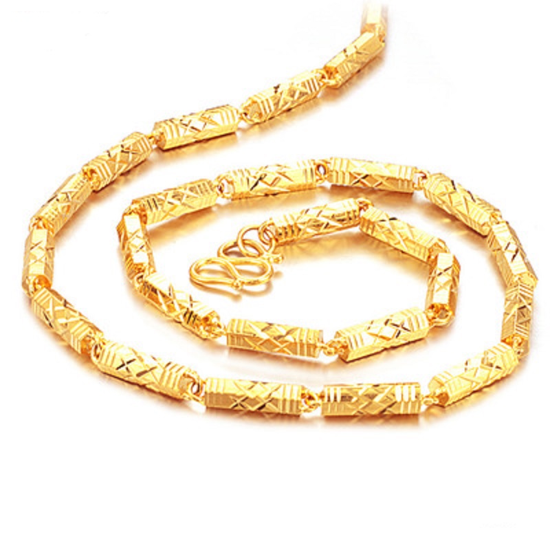 Luxury 18K 51cm Gold Chain For Men Pendant Link Chain Steel Bamboo Necklace Gift for Cool Men Jewelry Gold-plated Copper Christmas Gift
Luxury 18K 51cm Gold Chain For Men Pendant Link Chain Steel Bamboo Necklace Gift for Cool Men Jewelry Gold-plated Copper Christmas Gift