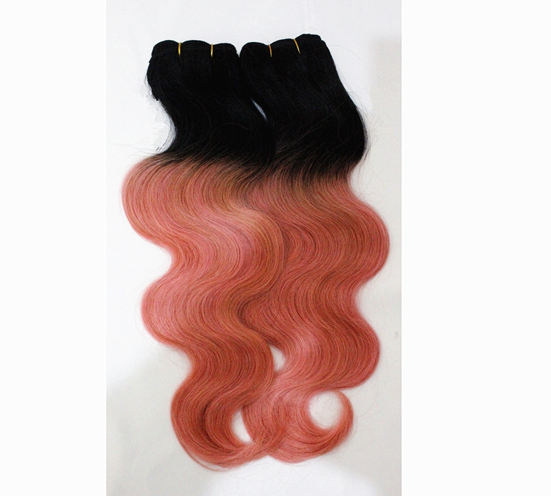 4 Bundles Malaysian Human Hair Body Wave Weaves Ombre Hair Extensions 1B Blonde Green Purple Red Two Tones Malaysian Hair Products 10-18inch