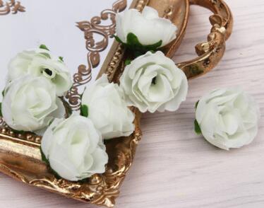 3cm Mini Rose Cloth Artificial Flower DIY Rose Flower Head For Wedding Party Home Room Decoration