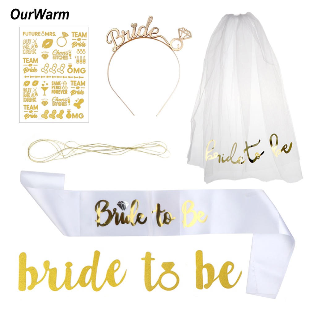 Ourwarm Wedding Party Decoration 5pcs /Set Garter Veil Hen Night Party Bride To Be Bachelorette Bridesmaids Photobooth Supplies
Ourwarm Wedding Party Decoration 5pcs /Set Garter Veil Hen Night Party Bride To Be Bachelorette Bridesmaids Photobooth Supplies