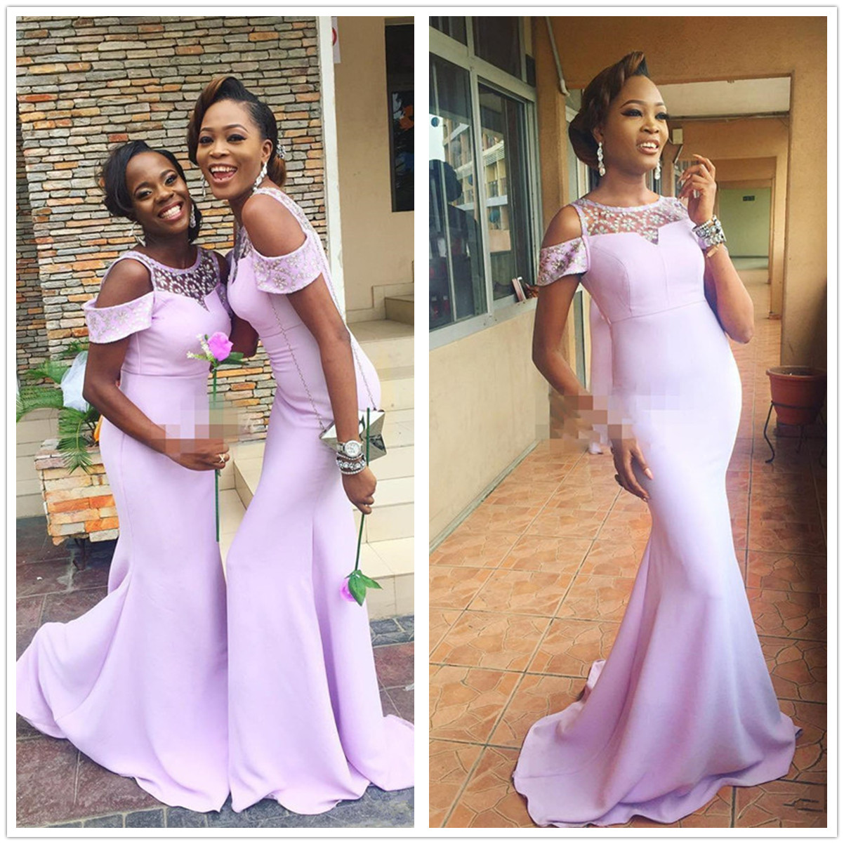 2021 Mermaid Bridesmaid Dresses Long Jewel Sheer Neckline Beads Maid Of Honor Dresses Evening Wear Zipper African Wedding Guest Dress
2021 Mermaid Bridesmaid Dresses Long Jewel Sheer Neckline Beads Maid Of Honor Dresses Evening Wear Zipper African Wedding Guest Dress