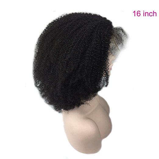 Lace Full Wig Human Hair 4B 4C Afro Kinky curly Wigs for Black Women Brazilian Humain remy 130% 14inch