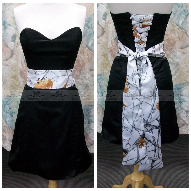 Sweetheart White Camo Ribbon 2018 Short Black Bridesmaid Dresses Mini Lace Up Back Vestidos De Bridesmaid Dress Honor Of Maid Custom Country
Sweetheart White Camo Ribbon 2018 Short Black Bridesmaid Dresses Mini Lace Up Back Vestidos De Bridesmaid Dress Honor Of Maid Custom Country