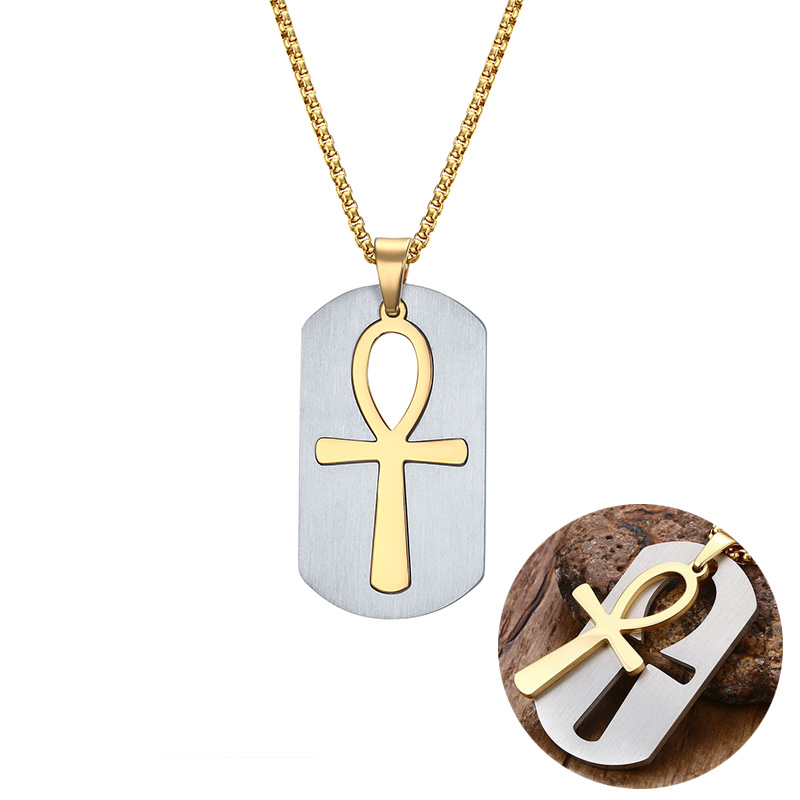 Removable Ankh Necklace Pendant Surgical Steel Gold-Color The Key of the Nile Life Cross Mens Egyptian Jewelry
Removable Ankh Necklace Pendant Surgical Steel Gold-Color The Key of the Nile Life Cross Mens Egyptian Jewelry
