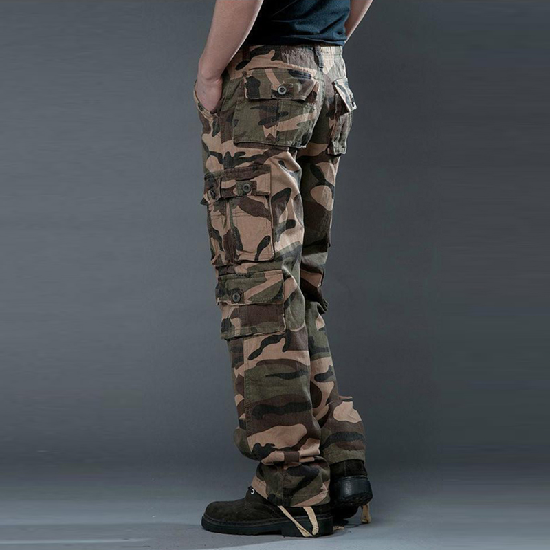 Men's Pants Autumn Pant Cargo Fashion Camouflage Trousers For Men Male Casual Long 30-38