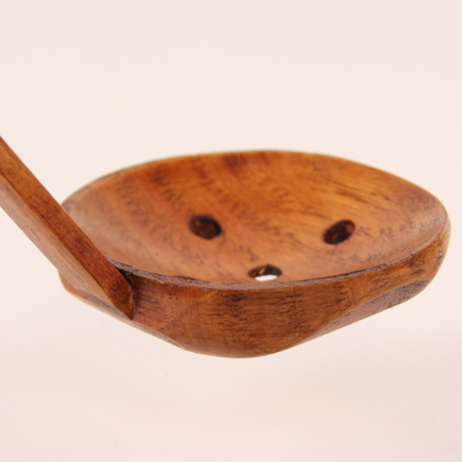 Japanese style Wooden Spoon Long Handle Colander Long Handle Utensils Ramen Soup Spoons Tableware Kitchen Utensil Tools7478531