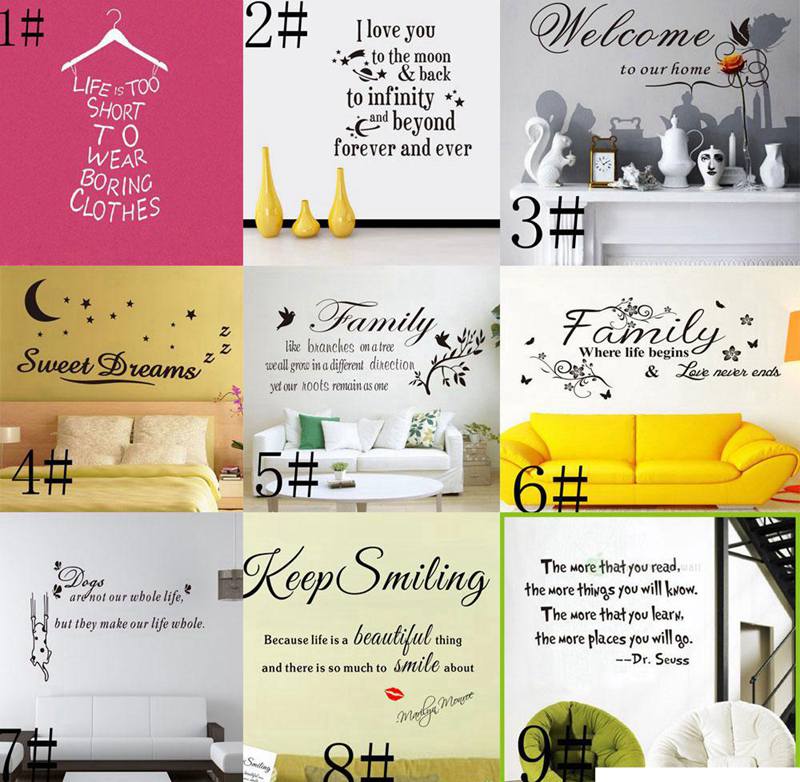 Mixed order 200 Styles Quotes Wall Stickers Decal Words Lettering Saying Wall Decor Sticker Vinyl Wallpaper Art Stickers Decals
Mixed order 200 Styles Quotes Wall Stickers Decal Words Lettering Saying Wall Decor Sticker Vinyl Wallpaper Art Stickers Decals