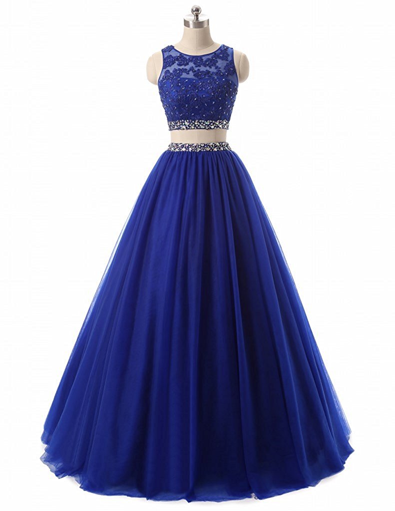 Sexy Two Pieces Prom Dresses 2018 Tulle Beaded Ball Gown Evening Party Dresses Backless Vestidos De Graduacion Vestidos De Baile, Chocolate
Sexy Two Pieces Prom Dresses 2018 Tulle Beaded Ball Gown Evening Party Dresses Backless Vestidos De Graduacion Vestidos De Baile, Chocolate