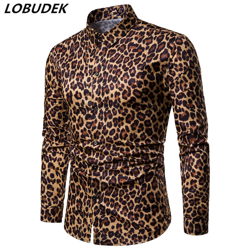 2018 New Plus Size -3XL Autumn Winter Men's Casual Shirts Brown Gray Leopard Printing Long Sleeve Shirt Tide Male Fashion Slim Leisurewear 
2018 New Plus Size -3XL Autumn Winter Men's Casual Shirts Brown Gray Leopard Printing Long Sleeve Shirt Tide Male Fashion Slim Leisurewear