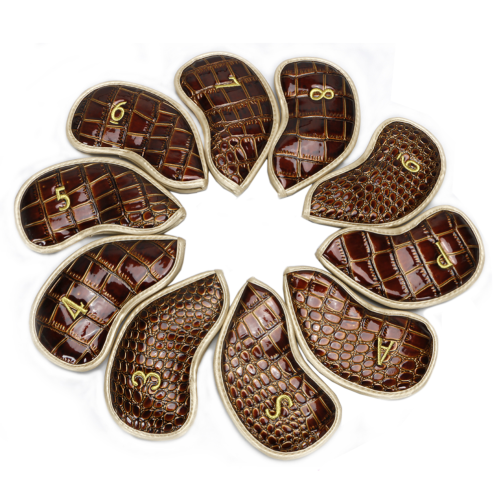 High-end Embroidery Golf Clubs Iron Headcover Set PU Crocodile Skin Golf Clubs Protect Cover 3-9 P A S 10PCS/Set
High-end Embroidery Golf Clubs Iron Headcover Set PU Crocodile Skin Golf Clubs Protect Cover 3-9 P A S 10PCS/Set
