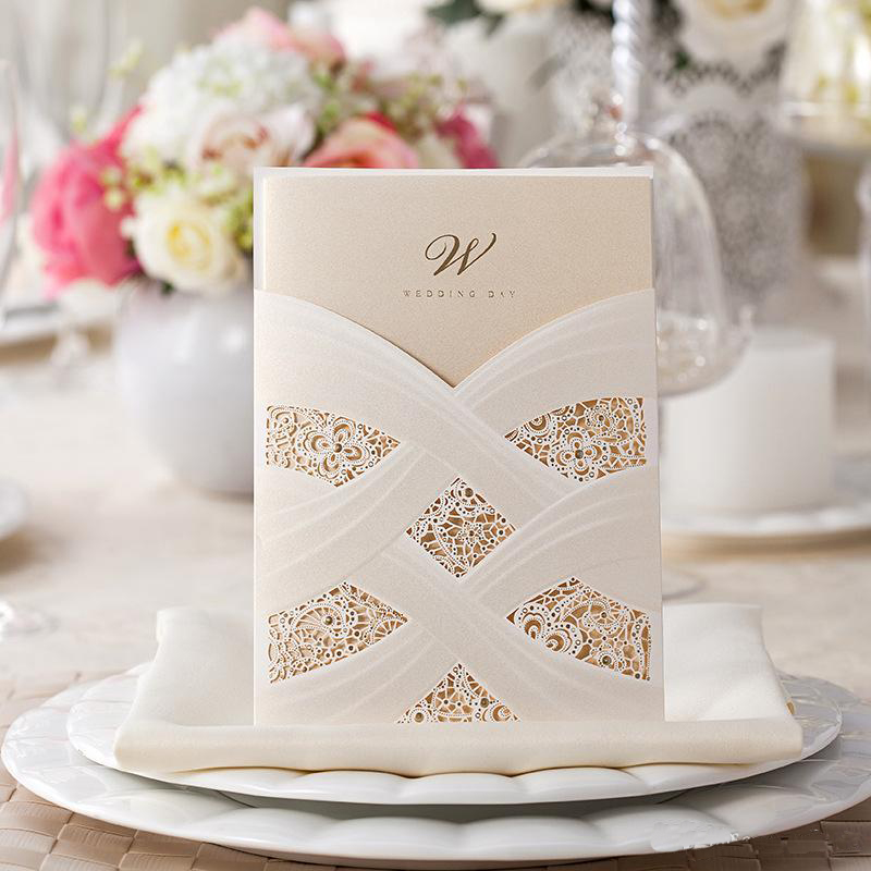 Personalized Lace Hollow Wedding Invitation Free Printing Inner Sheet 18cm*12.7cm Laser Cut Wedding invitation Cards, White
Personalized Lace Hollow Wedding Invitation Free Printing Inner Sheet 18cm*12.7cm Laser Cut Wedding invitation Cards, White