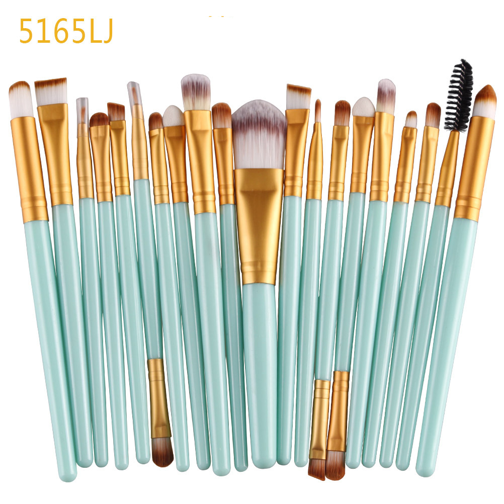 Makeup Brushes Kit Eye Shadow Foundation Powder Eyebrow Eyelash Lip Brush Cosmetic Tool 20pcs/Set J1546