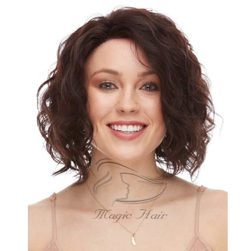 short bob wigs Brazilian 150 Density 10 inch 2# color natural wave Lace front Human hair Wigs with Baby Hair human hair wigs