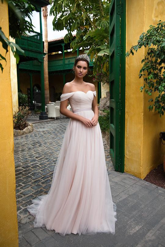 blush pink nora naviano wedding dresses off the shoulder backless sweep train beach bridal gowns plus size wedding dress robe de marie
