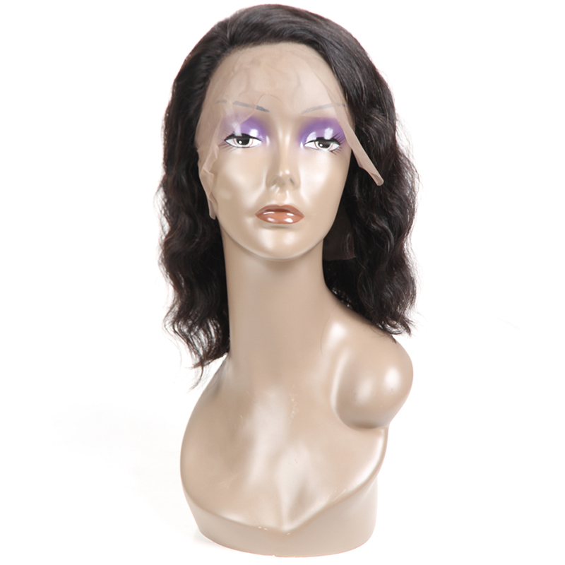 Brazilian Hair Short Bob Body Wave Wigs 8-14inch Lace Front Human Hair Wigs Pre Plucked Natural Hairline with Baby Hair