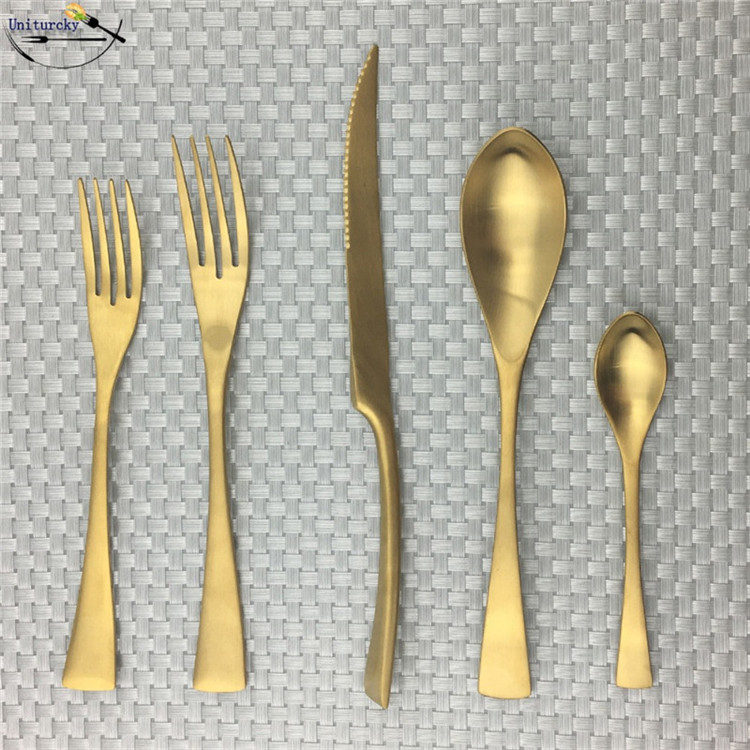 5 20 30Pcs Matte 304 Stainless Steel Silverware Gold Cutlery Steak Knife Teaspoon Dinner Fork Scoop Dinnerware Dishwasher Safe
5 20 30Pcs Matte 304 Stainless Steel Silverware Gold Cutlery Steak Knife Teaspoon Dinner Fork Scoop Dinnerware Dishwasher Safe