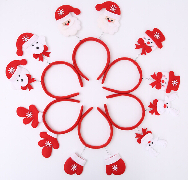 Christmas Headbands Christmas Santa Claus Adult Kids Headbands Christmas Decoration Party Toys New Year Supplies Xmas Gifts For Kids