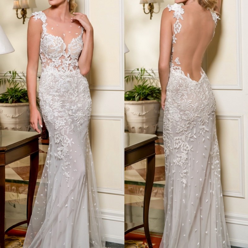 Vintage Mermaid Wedding Dresses Lace Applique Sheer Neck Sexy Backless Cap Sleeves Elegant Floor Length Wedding Dress Bridal Gowns Plus Size, Champagne
Vintage Mermaid Wedding Dresses Lace Applique Sheer Neck Sexy Backless Cap Sleeves Elegant Floor Length Wedding Dress Bridal Gowns Plus Size, Champagne