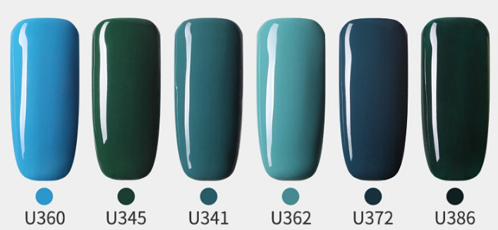 NEW Nail Gel Manicure UV Gel Color glue Sequins Nail Polish Flicker 6 pcs a set