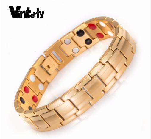 Vinterly Men Magnetic Bracelet Double Row Gold Color Health Germanium Chain Stainless Steel Charms Bracelets Bangles for Men
Vinterly Men Magnetic Bracelet Double Row Gold Color Health Germanium Chain Stainless Steel Charms Bracelets Bangles for Men