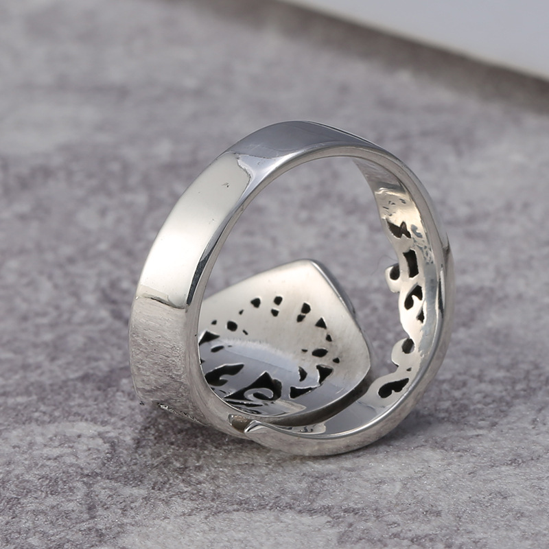 2019 new 925 sterling silver fine jewelry vintage American hand-made designer cross men's rings antique silver adjustable open rings