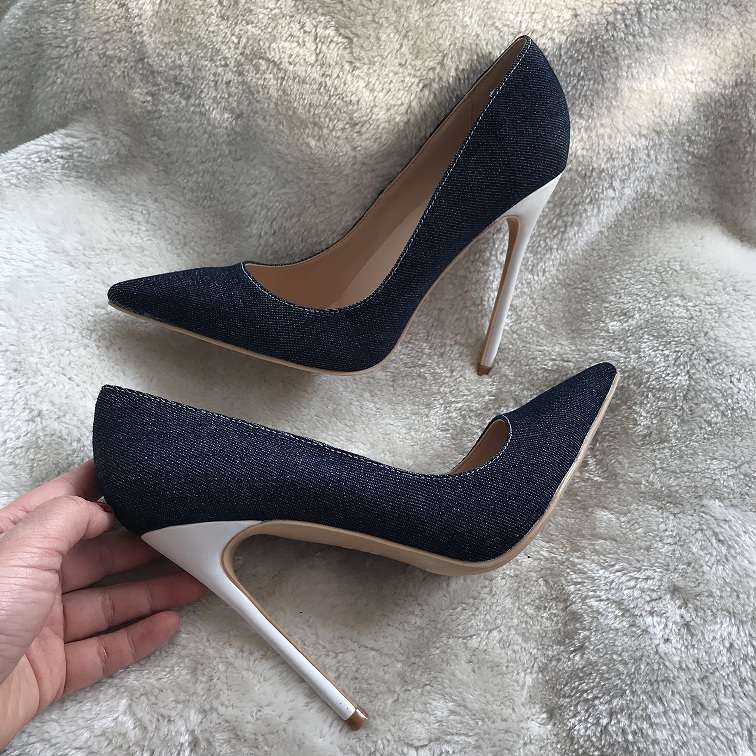 Real photo Fashion Women Pumps sexy lady denim point toe Sexy High Heels Shoes Pumps stilettos heeled 12cm 10cm 8cm, Blue
Real photo Fashion Women Pumps sexy lady denim point toe Sexy High Heels Shoes Pumps stilettos heeled 12cm 10cm 8cm, Blue