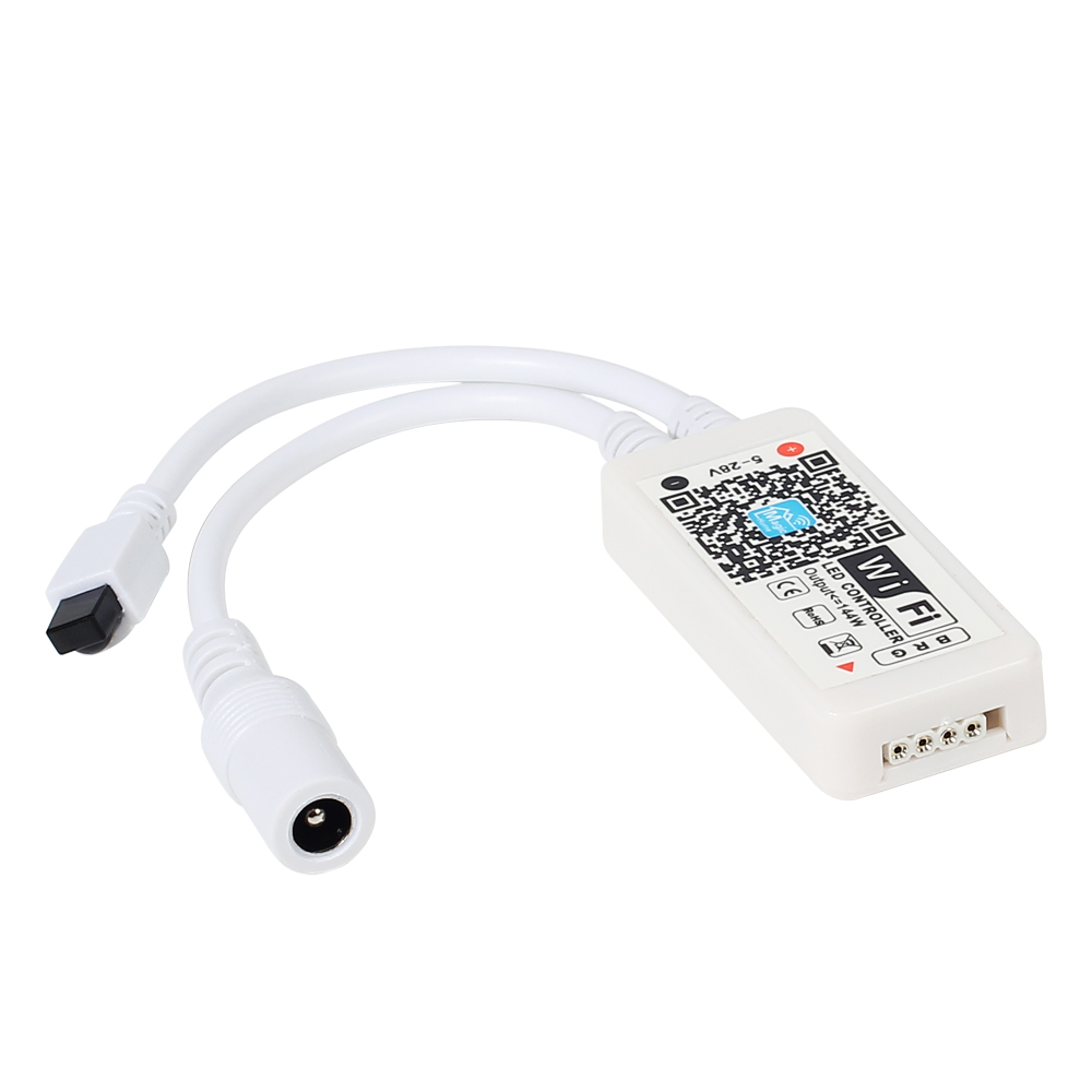 WiFi Mini RGB RGBW LED Controller DC12V With 24Key Remote Control For RGB LED Strip Smart Phone APP Control
