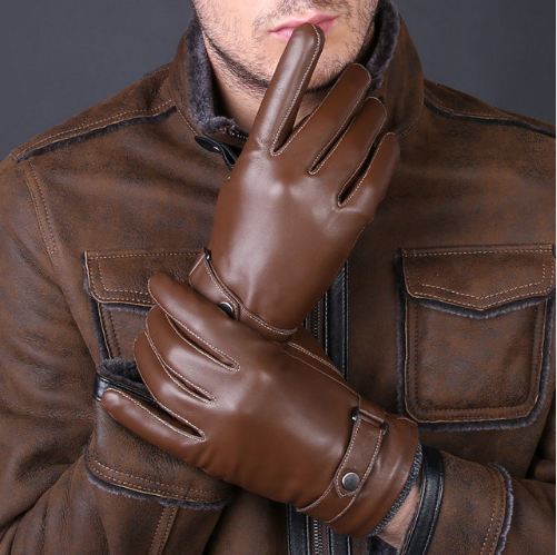 New Designer Luxury Mens Gloves High Quality Genuine Leather sheepskin Mittens Warm Winter Gloves for fashion Male Glove luvas