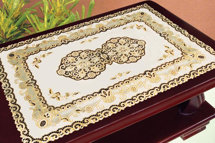 European Jacquard Table Cloth Embroidery tablecloth PVC Classical Rectangle Tablecloths For Events Chair Covers Lace Table