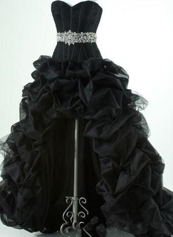 Gothic Black High Low Wedding Gowns 2022 Hot Selling New Custom Beads Crystal Sash Sweetheart Ruffled Organza Tulle Bridal Dresses W070, Black & white
Gothic Black High Low Wedding Gowns 2022 Hot Selling New Custom Beads Crystal Sash Sweetheart Ruffled Organza Tulle Bridal Dresses W070, Black & white