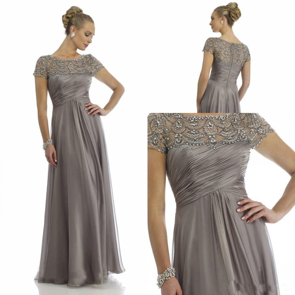 Vintage Sheer Chiffon Mother Dresses Short Sleeves Empire Wedding Party Gowns Custom Size Long Groom Prom Party Wear
Vintage Sheer Chiffon Mother Dresses Short Sleeves Empire Wedding Party Gowns Custom Size Long Groom Prom Party Wear