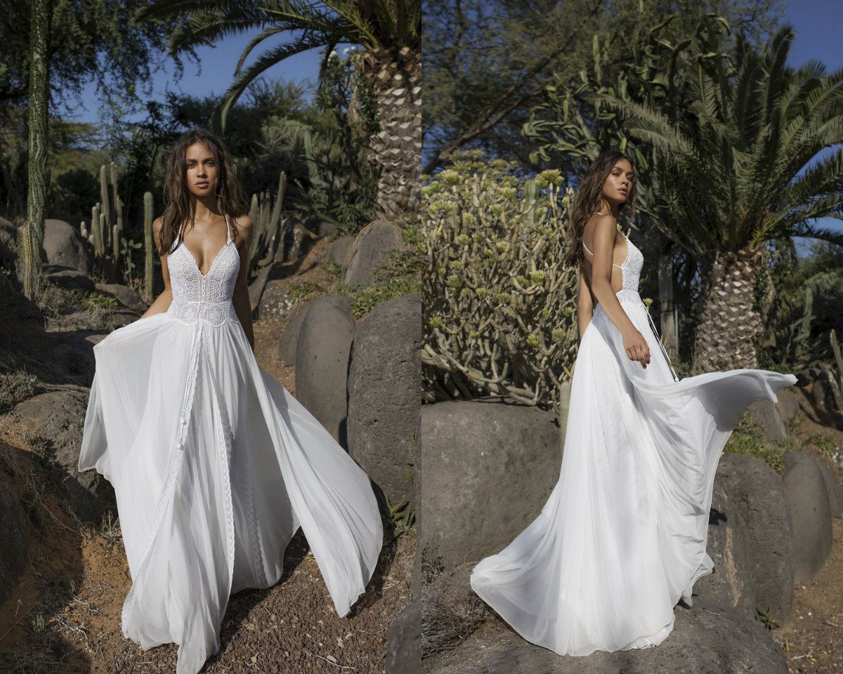 2018 Asaf Dadush Boho Wedding Dresses Backless Chiffon Sexy Front Split V Neck Beach Wedding Gowns Custom Made Plus Size Bridal Dress, Silver
2018 Asaf Dadush Boho Wedding Dresses Backless Chiffon Sexy Front Split V Neck Beach Wedding Gowns Custom Made Plus Size Bridal Dress, Silver