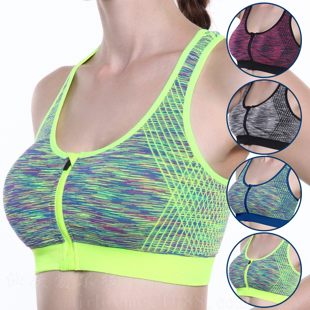 Dyed Zipper Sports Bra, Women Push Up Padded Wirefree Shockproof Gym Fitness Athletic Running Yoga Sports Tops 4 Colors, Rose
Dyed Zipper Sports Bra, Women Push Up Padded Wirefree Shockproof Gym Fitness Athletic Running Yoga Sports Tops 4 Colors, Rose