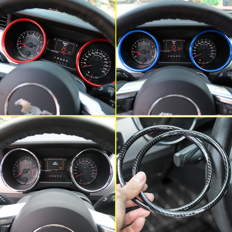 Car Instrument panel ABS Decoration Trim Ring For Ford Mustang 2015-2018 High Quality Auto Interior Accessories