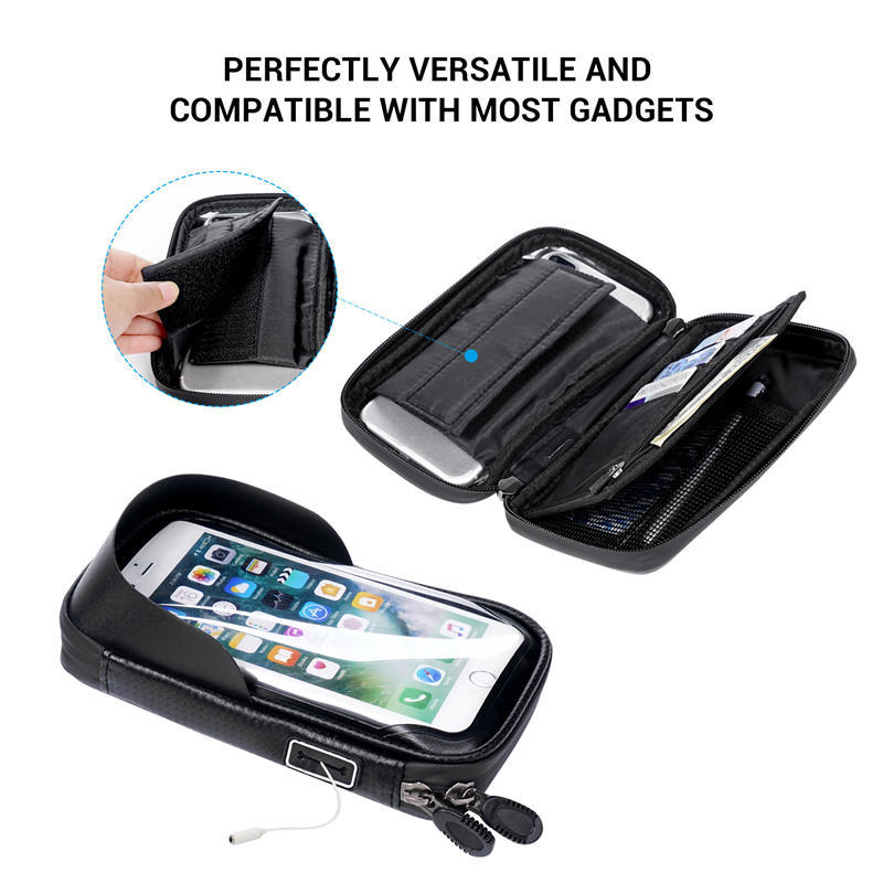 TURATA Phone Holder Universal Bike Mobile Support Stand Waterproof Bag For iPhone X 8 Plus S8 V20 GPS Bicycle Moto Handlebar Bag C