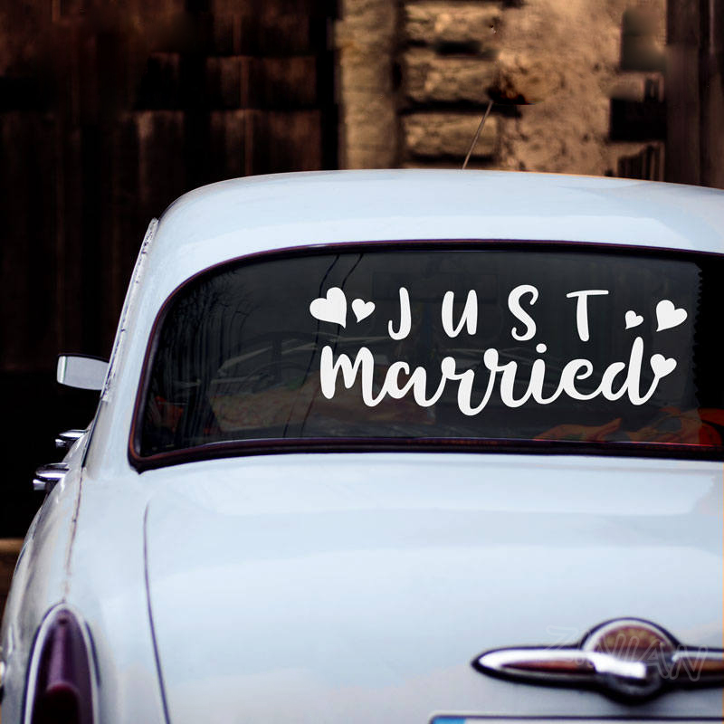 Just Married Decal for Car Window Waterproof Wedding Decor Stickers Rustic Simple Wedding Room Decoration Wall Decals DIY Z643
Just Married Decal for Car Window Waterproof Wedding Decor Stickers Rustic Simple Wedding Room Decoration Wall Decals DIY Z643