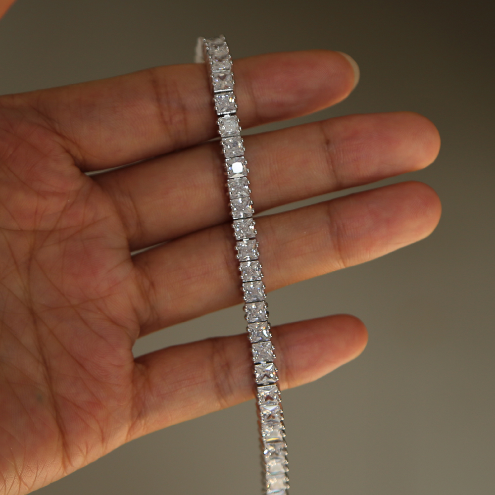 new arrived mens iced out tennis bracelet with cz round square cut hip hop men jewelry drop women mens husband jewelry gift