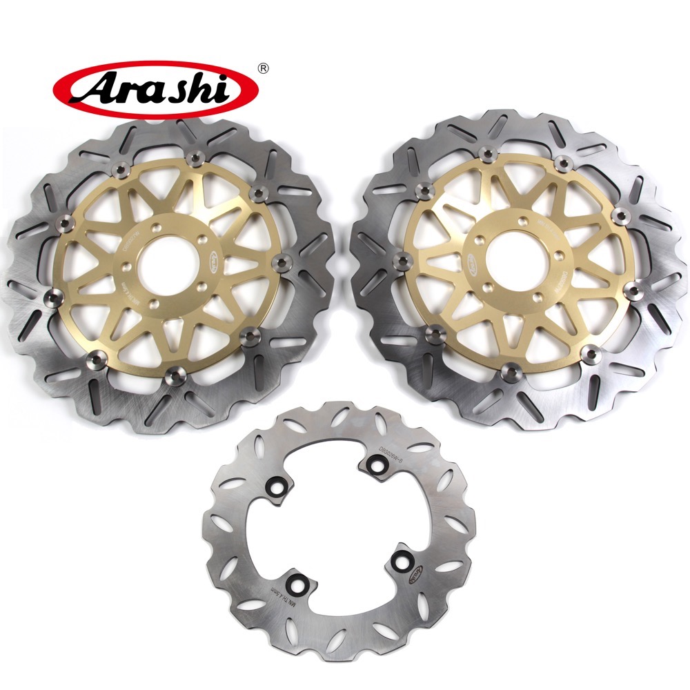 

ARASHI 02-03 Ninja ZX9R Front Rear Brake Rotors Brake Disc Kit For Kawasaki ZX-9R 2002 2003 ZX 9R ZX12R ZX-12R