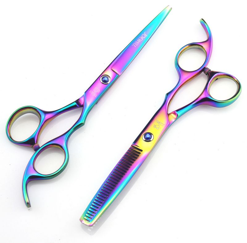 5.5 inch/6.0 inch 4 colros hair cutting / thinning scissors blue/balck /rainbow/gold free shipping