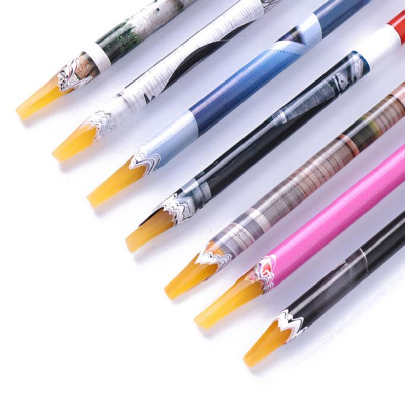 Nail Jewelry Nail Crayons Point Pen Sticky Drilling Sticky Pen Paste Stick Beauty DIY White yellow Core Nail Tool F1678