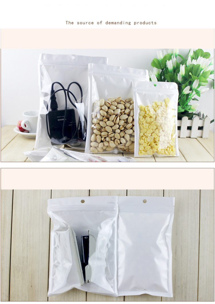 Clear + white smell proof mylar plastic zip lock bags runtz packaging OPP bulk gift Packages PVC bag self sealing baggies for earpods