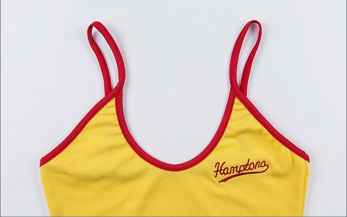 New Arrival Bikini 2018 Summer Beach Yellow Spaghetti Jumpsuit Real Image Womens Bikini Swimwear Fast Shipping In Stock