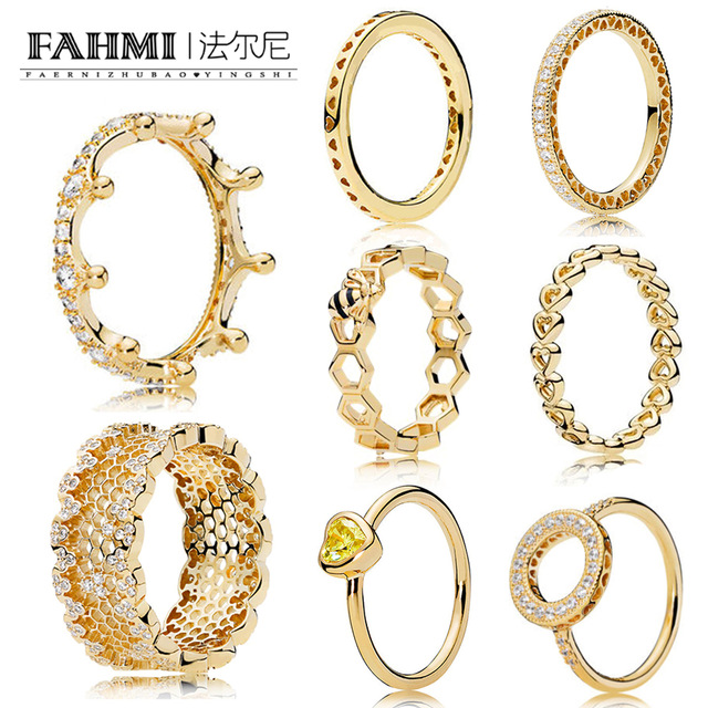 FAHMI 100% 925 Sterling Silver 1:1 Glamour 18K Gold Shining Series Magic Crown Hollow Ring Honeycomb Honey Ring Women Original, Slivery;golden
FAHMI 100% 925 Sterling Silver 1:1 Glamour 18K Gold Shining Series Magic Crown Hollow Ring Honeycomb Honey Ring Women Original, Slivery;golden