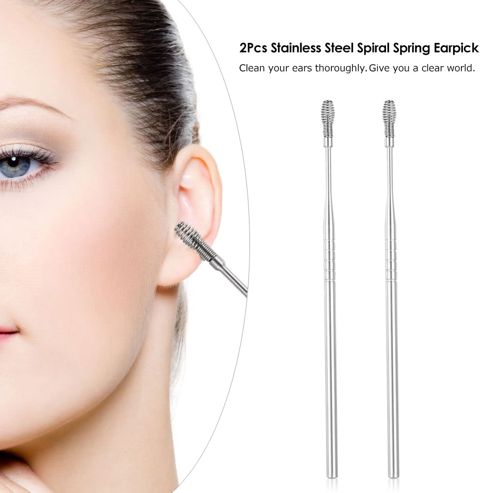 Stainless Steel Earpick Earwax Curette Remover Ear Cleaner Ear Pick Spoon Ear Wax Cleaner Tool 2pcs
Stainless Steel Earpick Earwax Curette Remover Ear Cleaner Ear Pick Spoon Ear Wax Cleaner Tool 2pcs