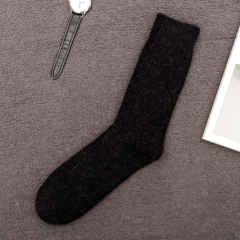 Wholesale- 2017 New High Quality Thick Angola Rabbit&Merino Wool Socks 3pairs/lot Man Socks Classic Business Winter Socks For Men Long sock
