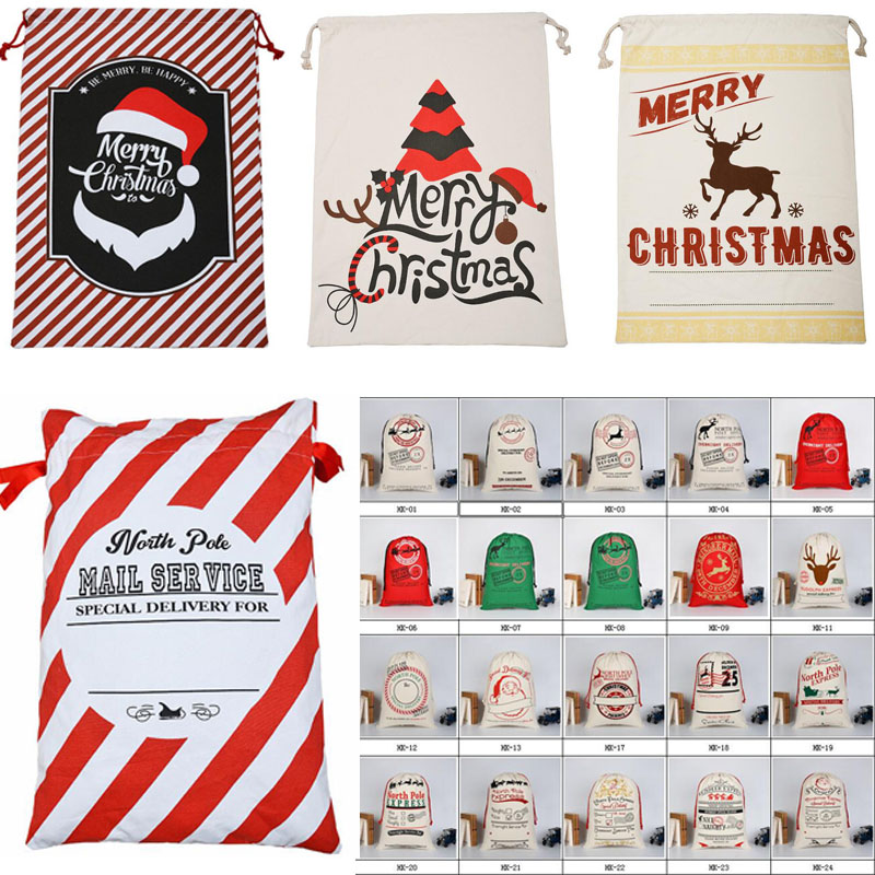 2018 New Christmas Gift Bags Large Canvas Bag Santa Sack Drawstring Bag With Reindeers Santa Claus Sack Bags toy Receive bag
2018 New Christmas Gift Bags Large Canvas Bag Santa Sack Drawstring Bag With Reindeers Santa Claus Sack Bags toy Receive bag