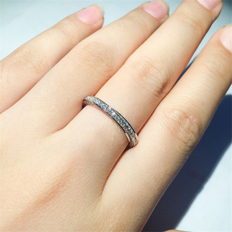 Vecalon Cross 925 Sterling Silver Infinity ring 5A Zircon Cz Diamonique Engagement wedding Band rings for women Bridesmaid Gift