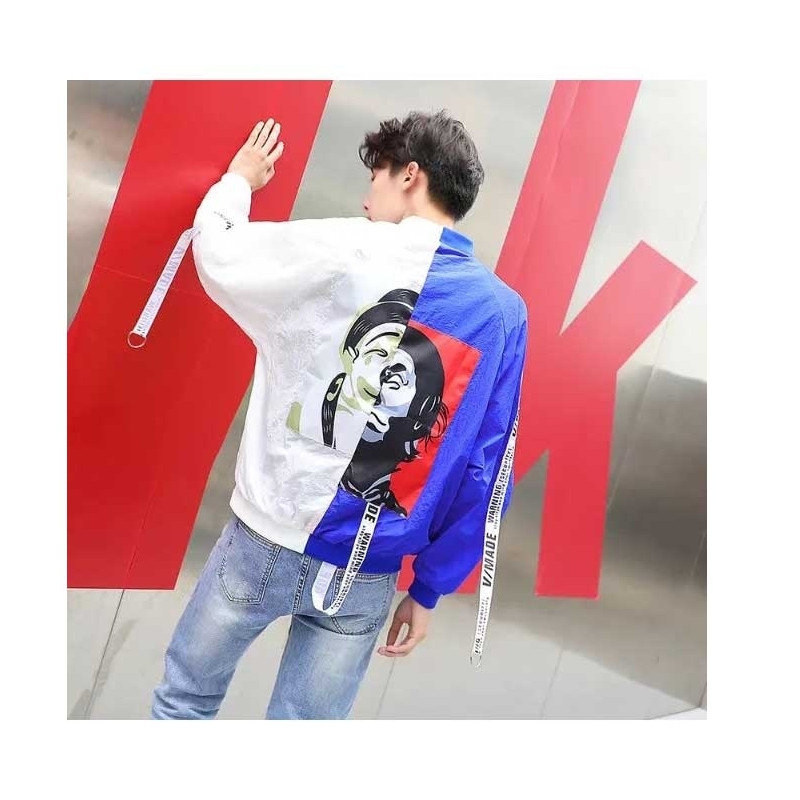 2018Spring Hip Hop Bomber Jacket And Coat Men Women Fashion Print Men's Windbreaker Male Thin Baseball Jackets M-2XL