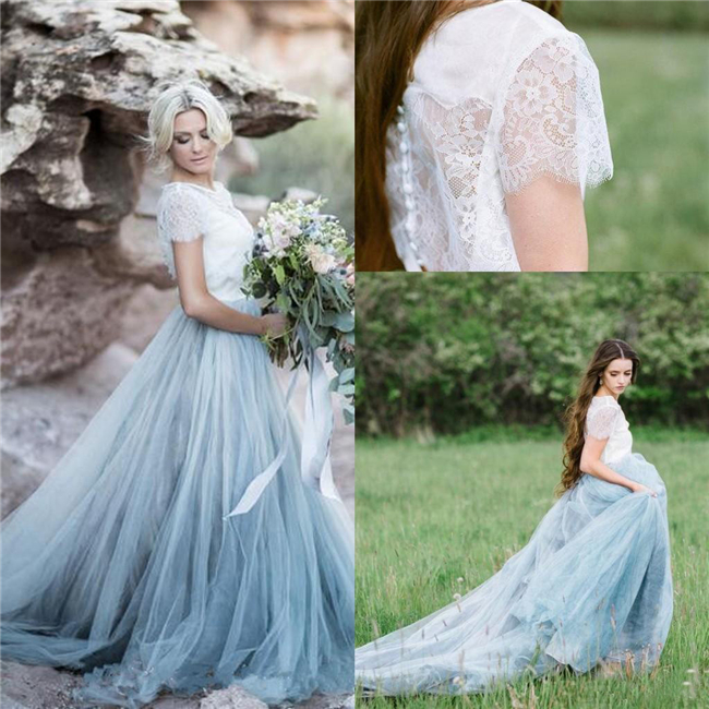 Fairy Boho Lace Beach Wedding Dresses A Line Soft Tulle Cap Sleeves Backless Light Blue Skirts Plus Size Bohemian Bridal Gown, Same as image
Fairy Boho Lace Beach Wedding Dresses A Line Soft Tulle Cap Sleeves Backless Light Blue Skirts Plus Size Bohemian Bridal Gown, Same as image